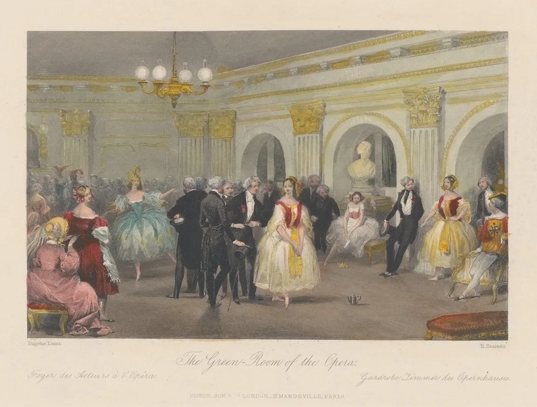 The Green Room Of The Opera Foyer Des Acteurs A Lopera