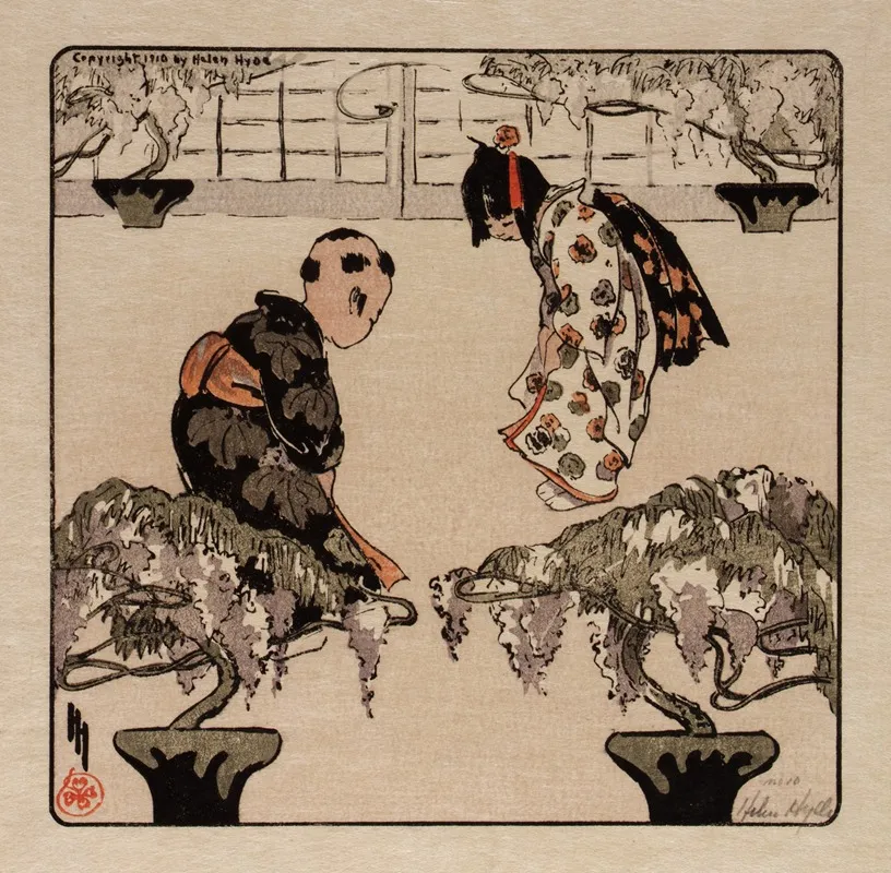 The Greeting 2 by Helen Hyde - Canvas Print