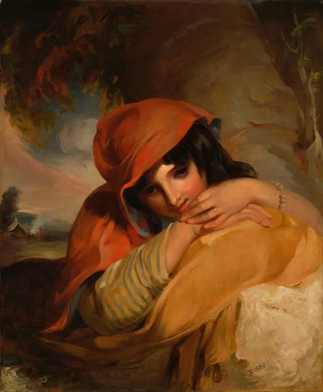 The Gypsy Girl 2 by Thomas Sully - Canvas Print