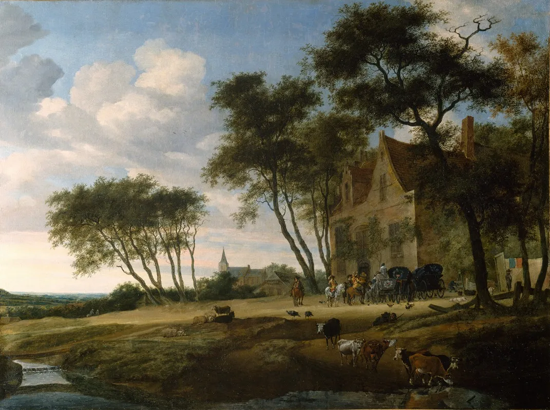 The Halt by Salomon van Ruysdael - Canvas Print