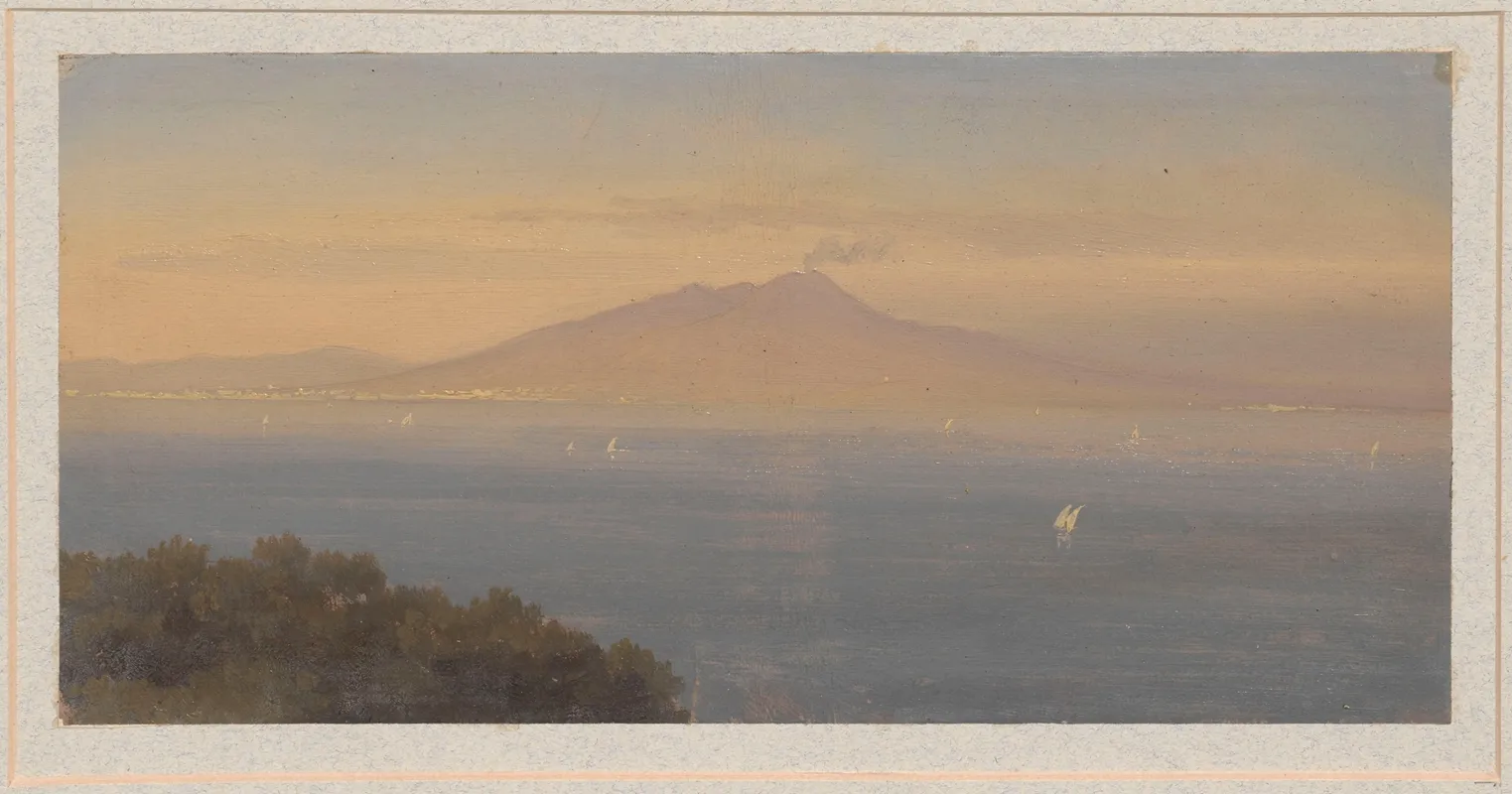 The Harbour Of Naples And Vesuvius