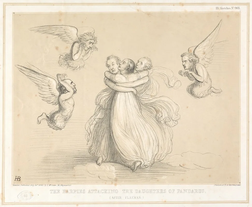 The Harpies Attacking The Daughters Of Pandarus