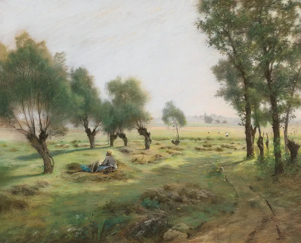 The Hay Harvest by Federico Rossano - Canvas Print
