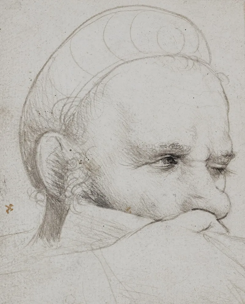 The Head Of A Crossbowman Taking Aim