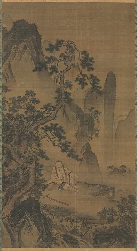 The Hermit Xu You Resting By A Stream by Dai Jin - Canvas Print