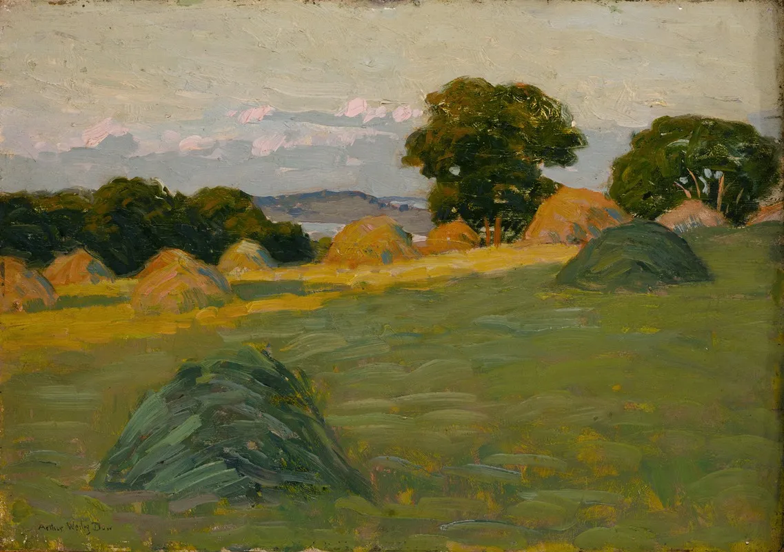 The Hill Field by Arthur Wesley Dow - Canvas Print