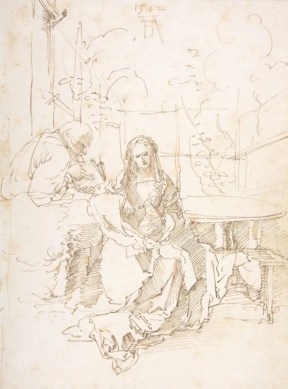 The Holy Family In An Enclosed Garden by Albrecht Dürer - Canvas Print