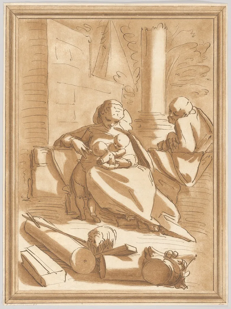 The Holy Family With The Infant Saint John The Baptist 15