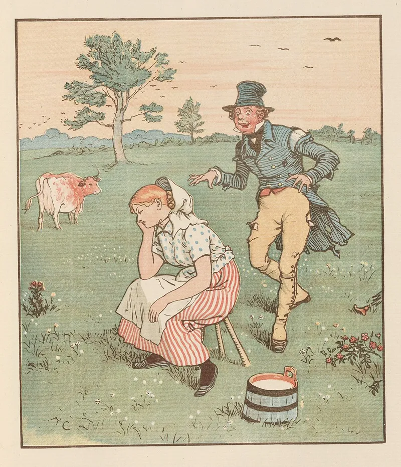The House That Jack Built Pl 7 by Randolph Caldecott - Canvas Print