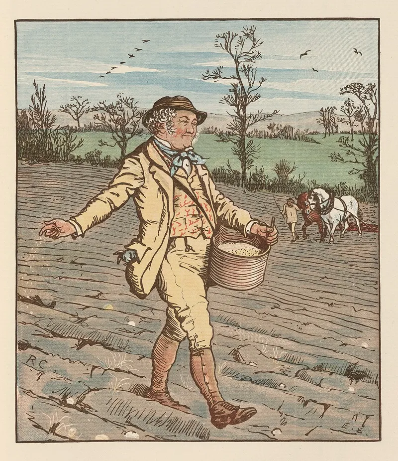 The House That Jack Built Pl 9 by Randolph Caldecott - Canvas Print