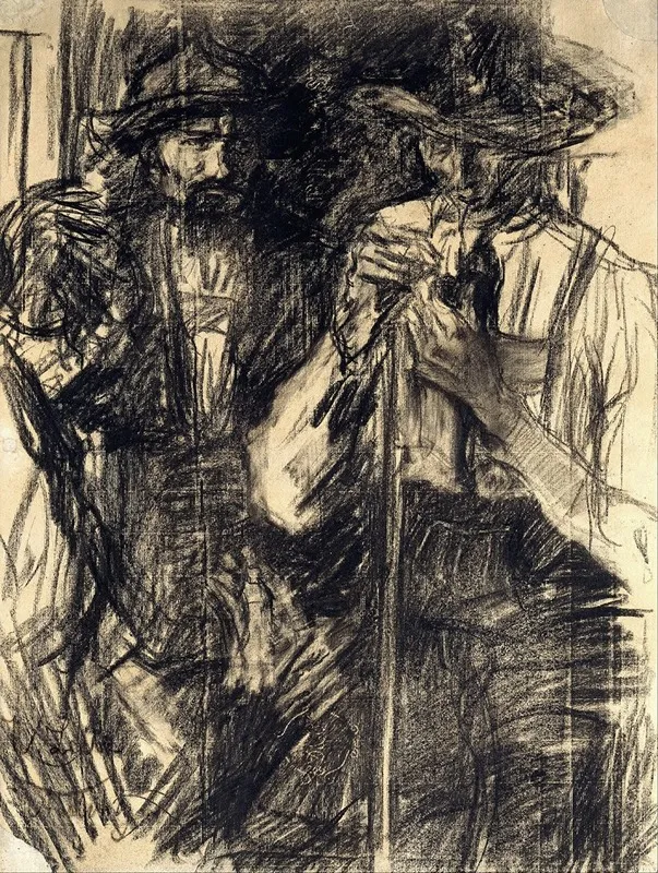 The Hunters by Wilhelm Leibl - Canvas Print