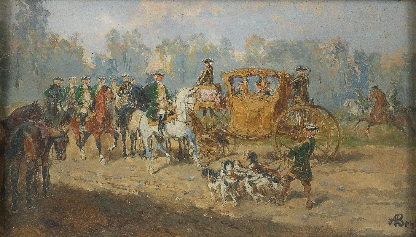 The Hunting Party 2 by Alexander Von Bensa - Canvas Print