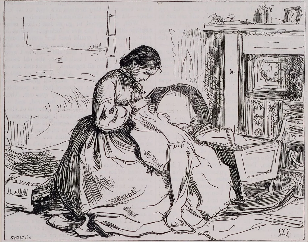 The Iceberg The Seamstress by Sir John Everett Millais - Canvas Print