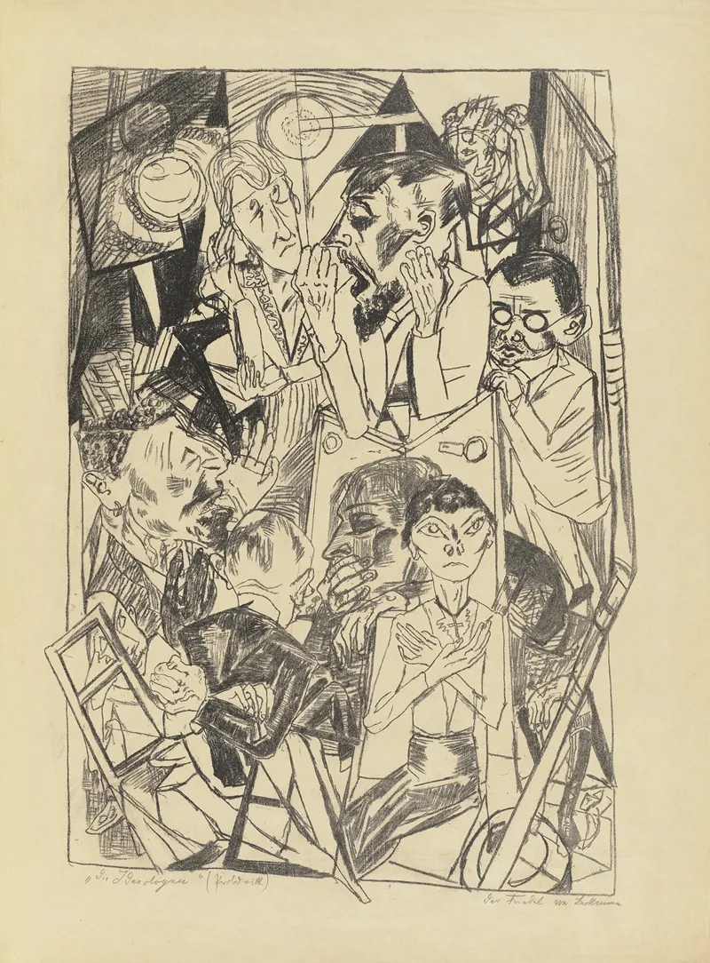 The Ideologists by Max Beckmann - Canvas Print