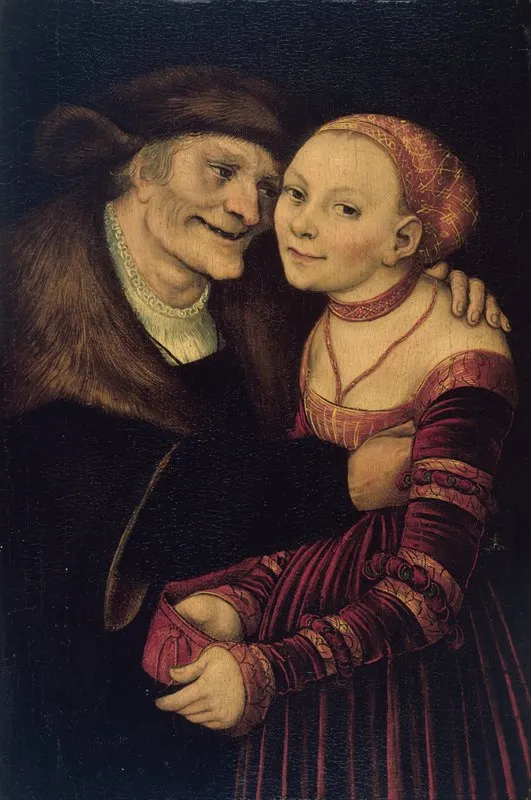 The Ill Matched Couple 3 by Lucas Cranach the Elder - Canvas Print