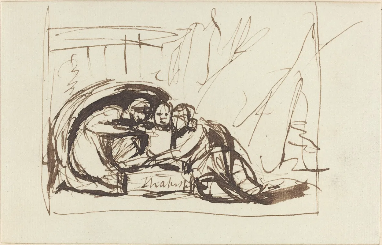 The Infant Shakespeare Nursed By Comedy And Tragedy