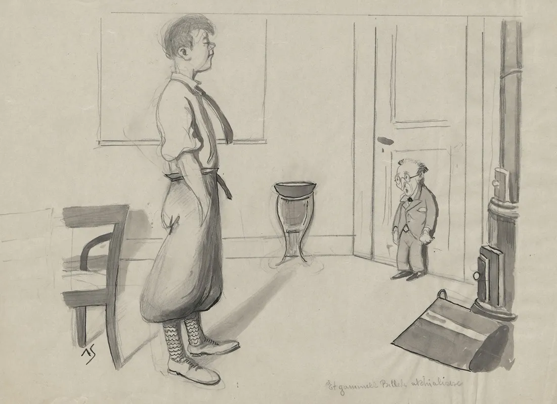 The Inspector At Klos Place by Alfred Schmidt - Canvas Print