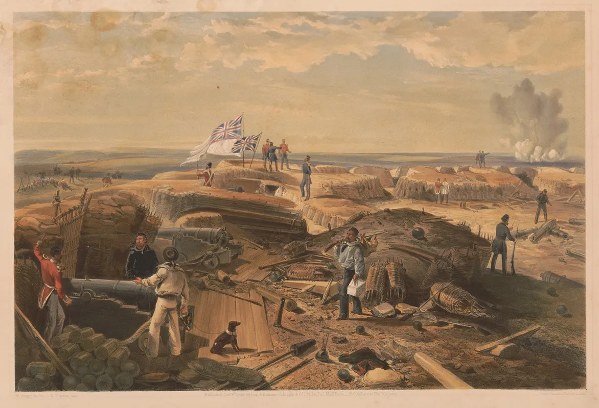 The Interior Of The Redan Taken From Its Left Face Looking Towards The Salient Angle Looking South by William Simpson - Canvas Print