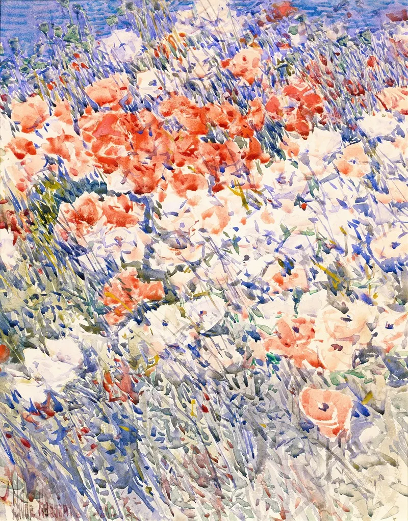 The Island Garden by Childe Hassam - Canvas Print