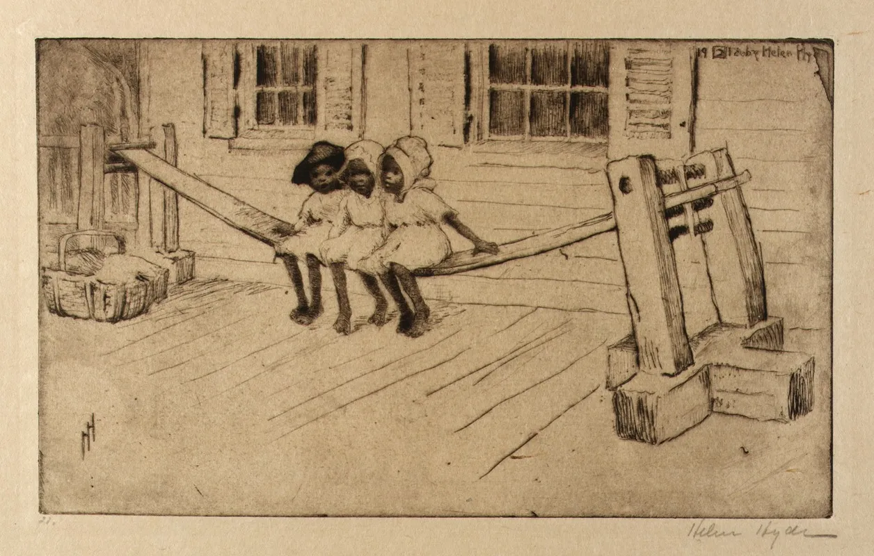 The Joggling Board by Helen Hyde - Canvas Print