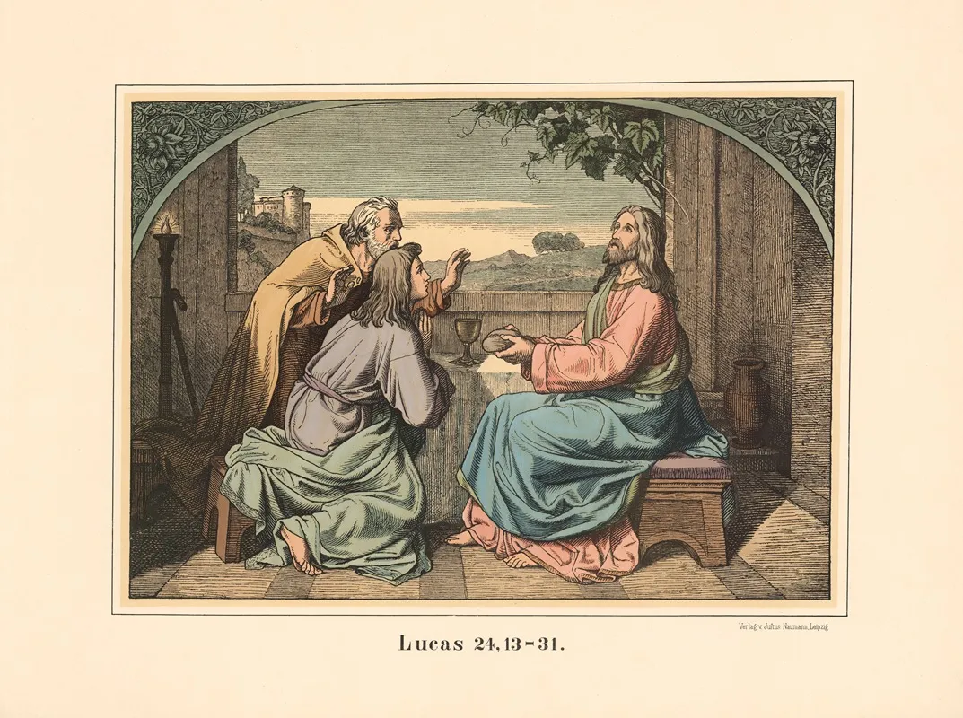 The Journey To Emmaus 5 by Karl Gottlob Schönherr - Canvas Print