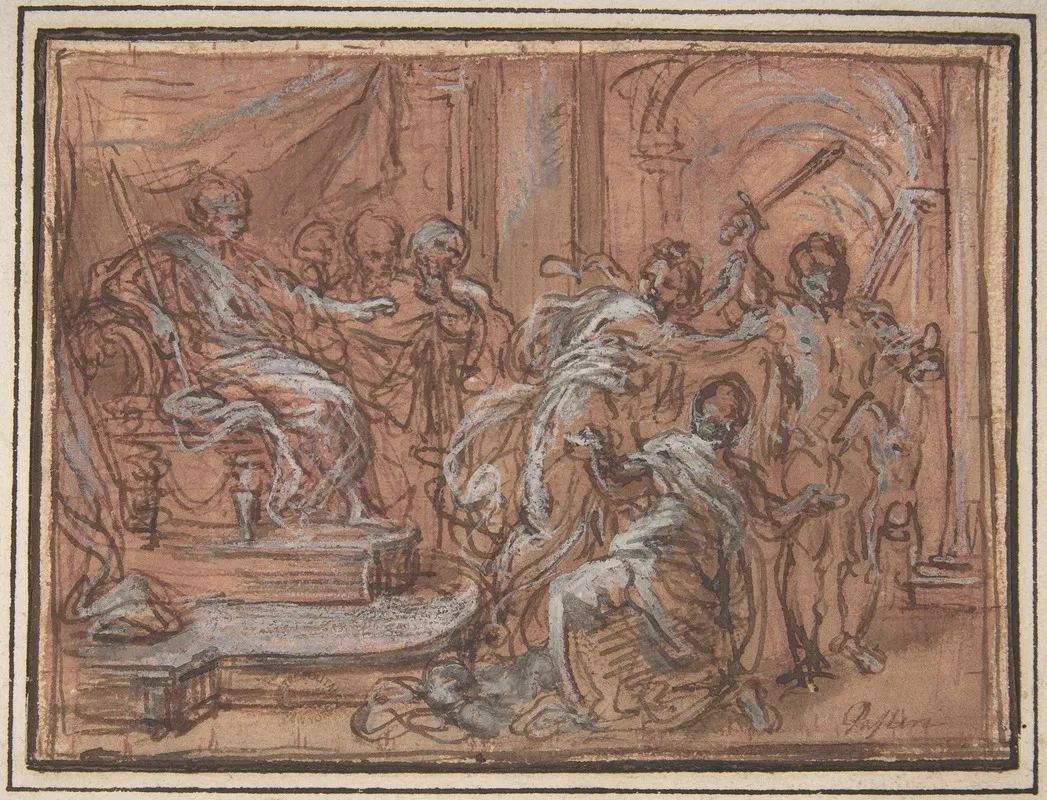 The Judgment Of Solomon 3 by Giuseppe Passeri - Canvas Print