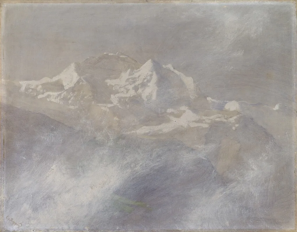 The Jungfrau In The Fog by Clara von Rappard - Canvas Print