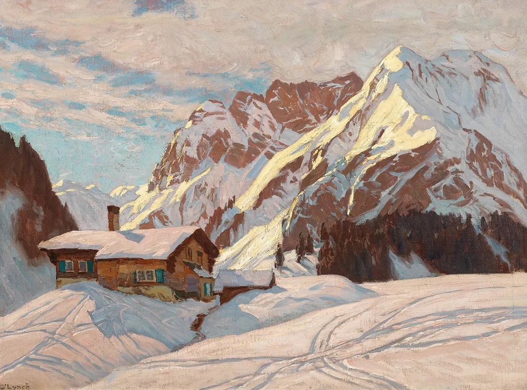 The Karwendel Mountains by Carl O'Lynch of Town - Canvas Print