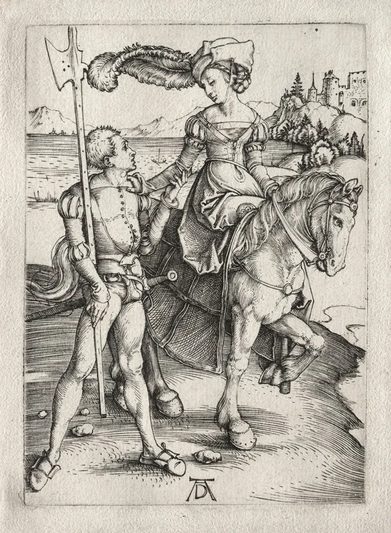 The Lady Riding And The Landsknecht