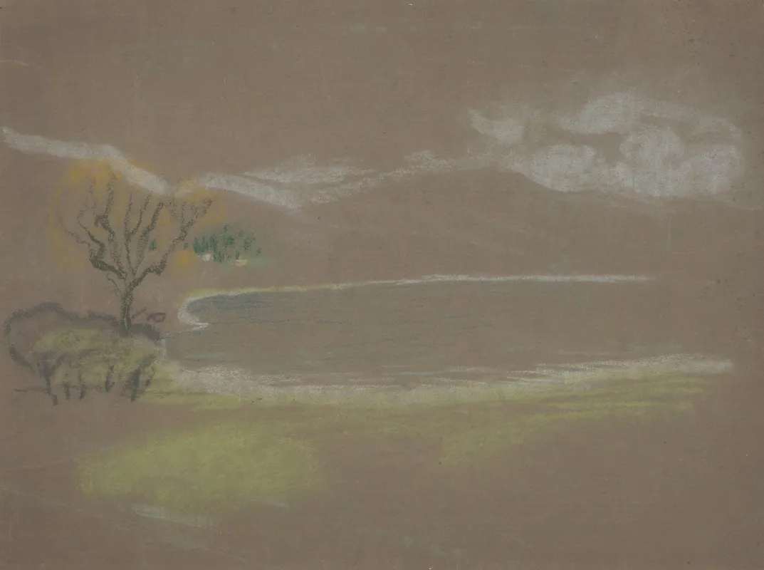 The Lake 3 by Arthur Bowen Davies - Canvas Print