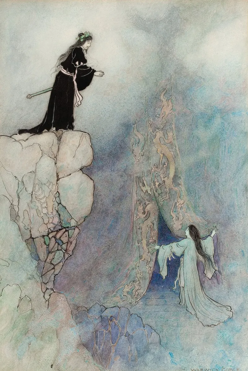The Land Of Yomi by Warwick Goble - Canvas Print