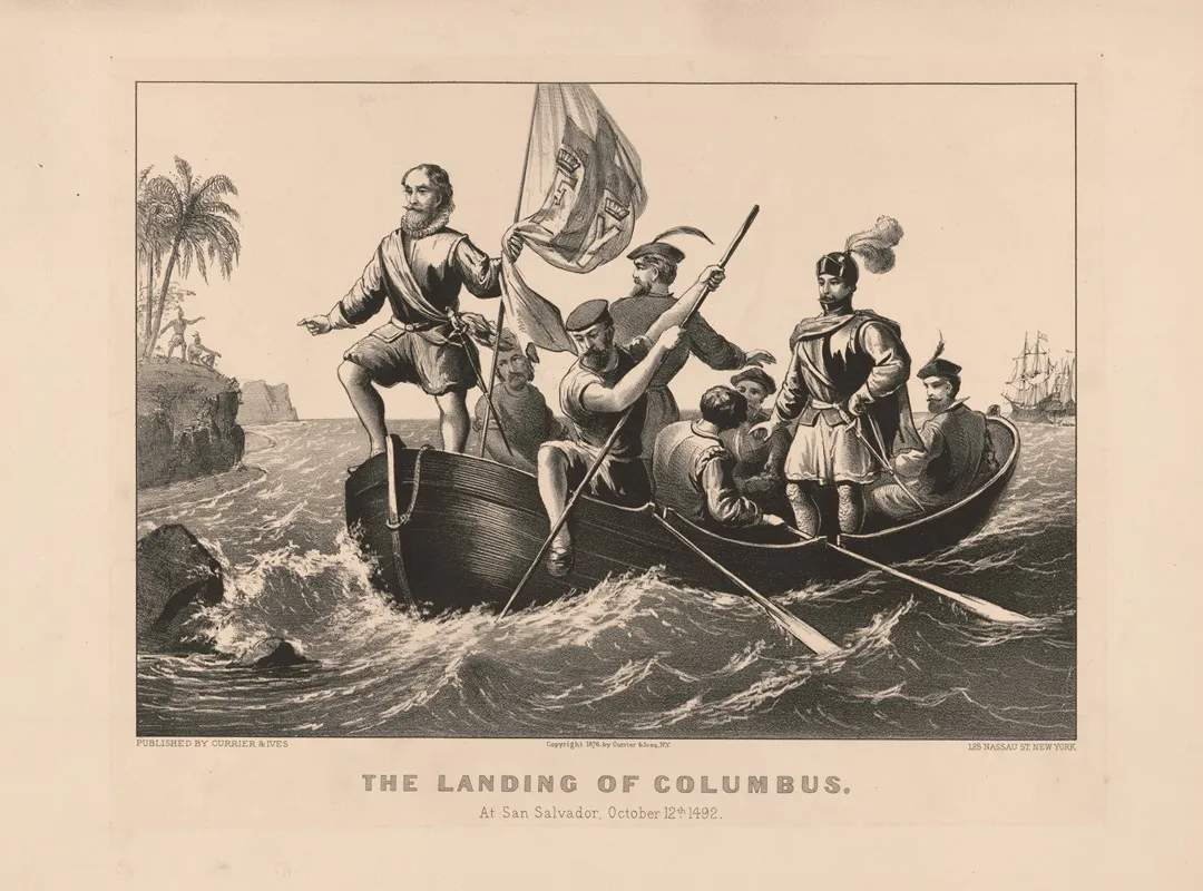 The Landing Of Columbus At San Salvador October 12 1492