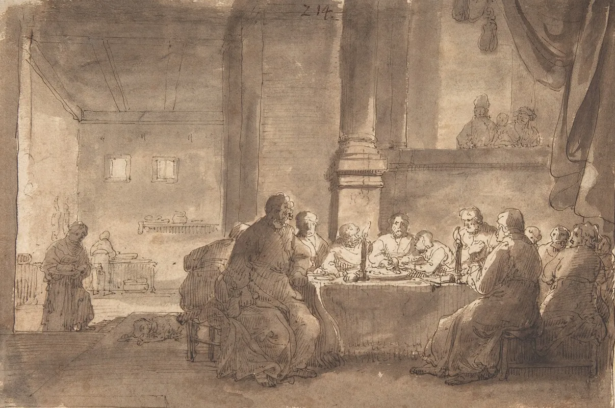 The Last Supper 15 by Claes Cornelisz. Moeyaert - Canvas Print