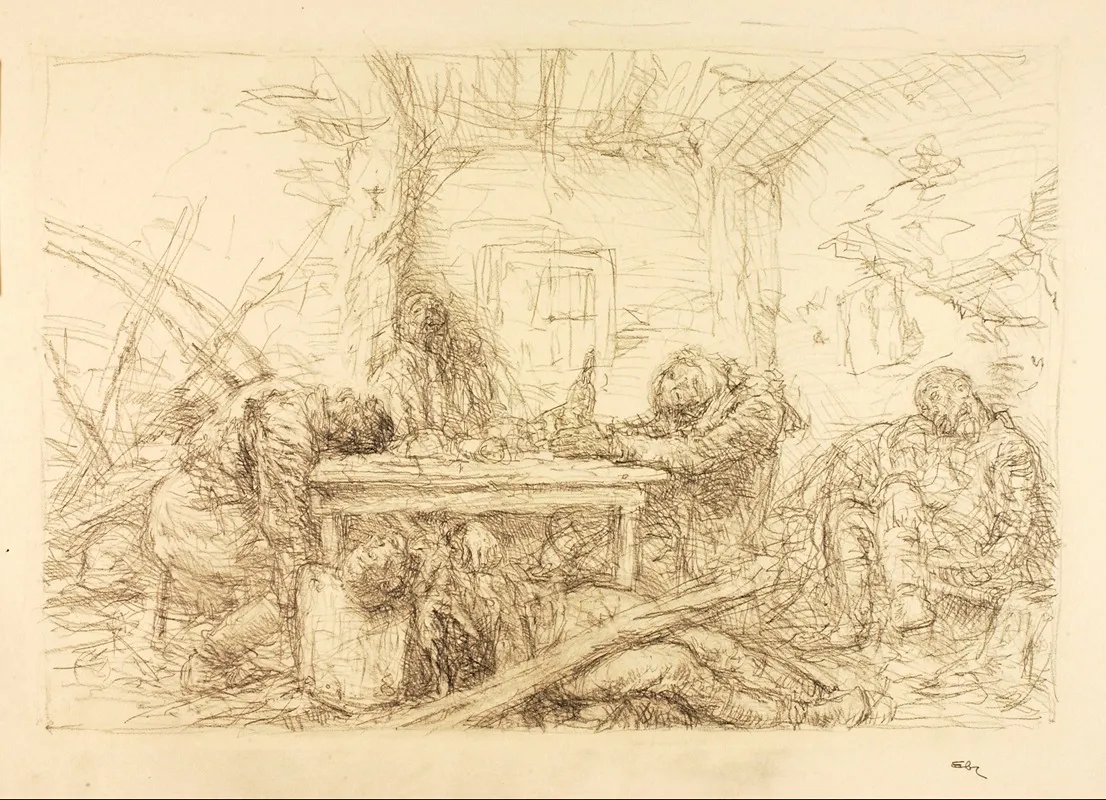 The Last Supper 35 by Kerr Eby - Canvas Print