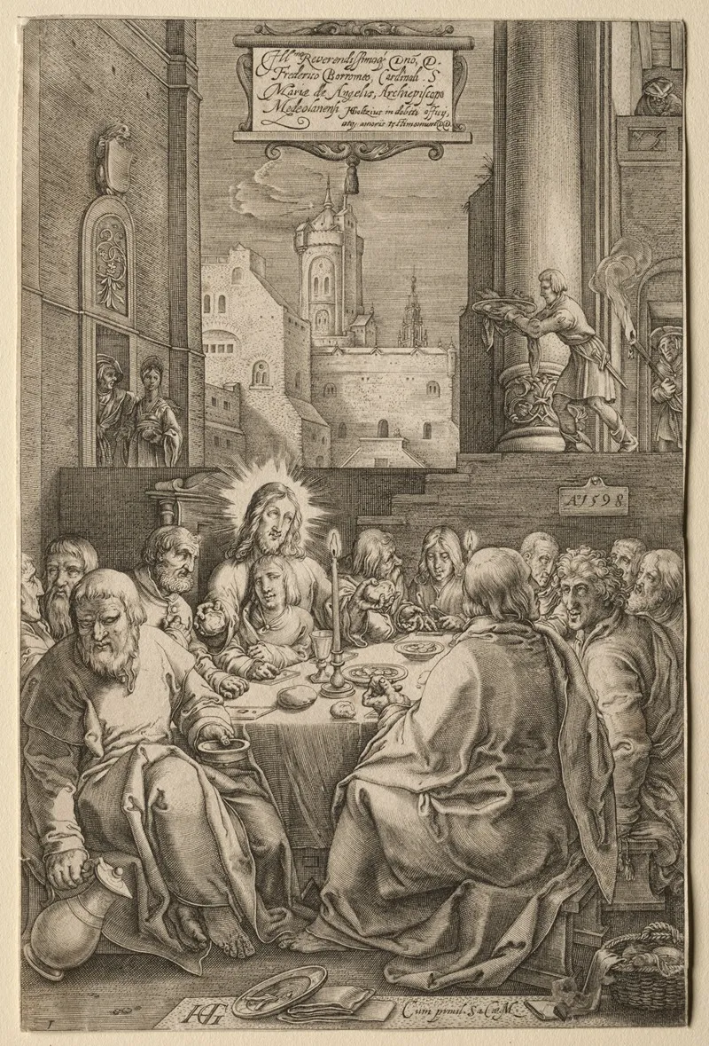 The Last Supper 55 by Hendrick Goltzius - Canvas Print