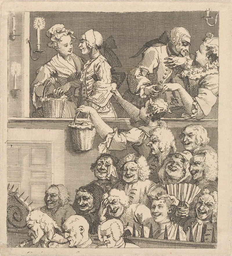 The Laughing Audience by William Hogarth - Canvas Print