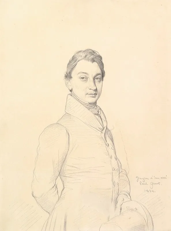 The Lawyer Paul Grand by Jean Auguste Dominique Ingres - Canvas Print