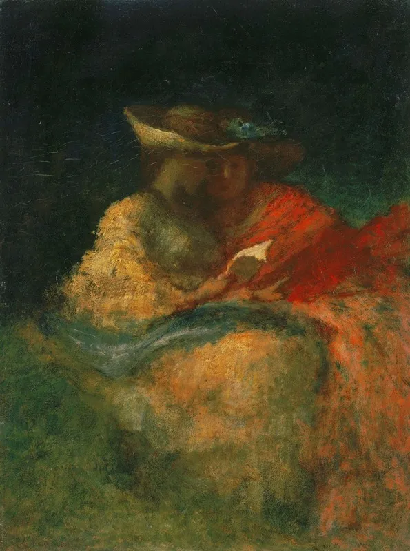 The Letter 17 by Robert Loftin Newman - Canvas Print