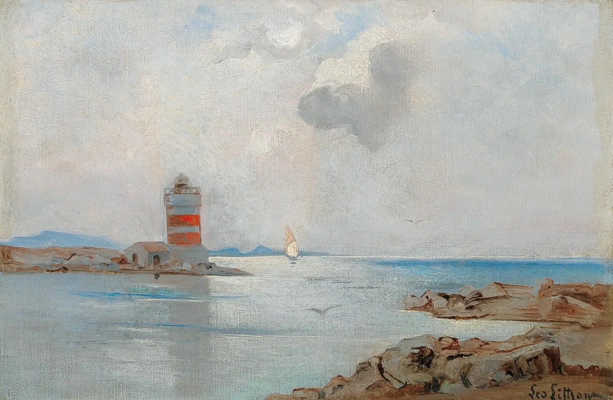 The Lighthouse by Leontine von Littrow - Canvas Print