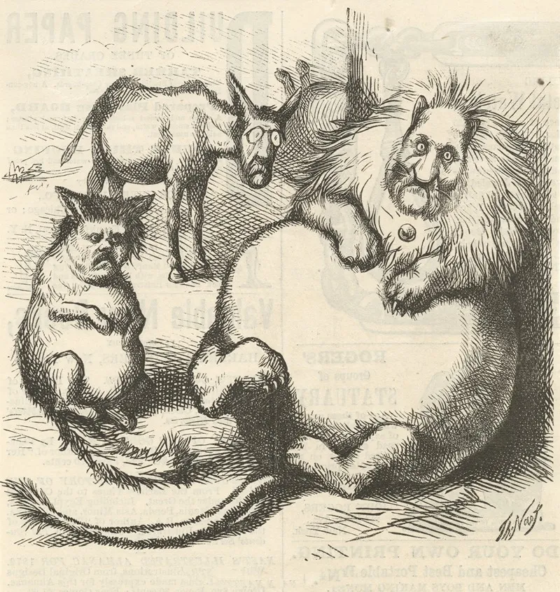 The Lions Share by Thomas Nast - Canvas Print