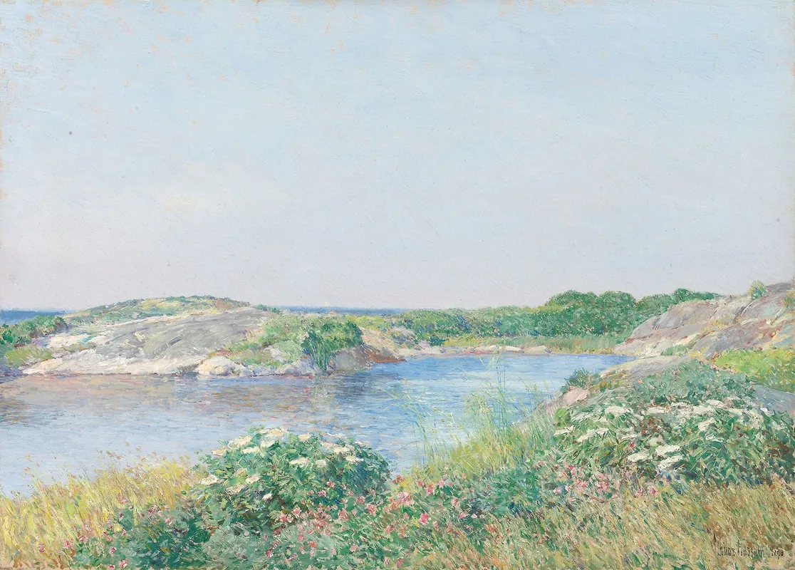 The Little Pond Appledore by Childe Hassam - Canvas Print