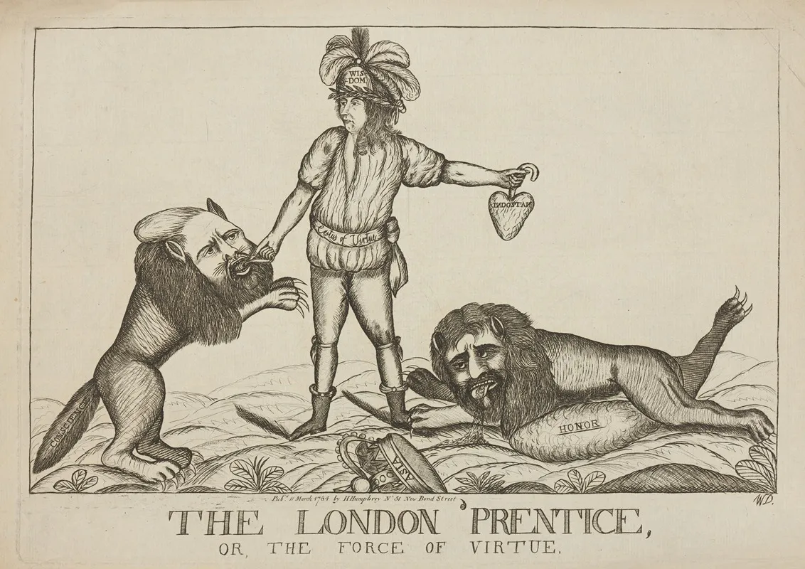 The London Prentice Or The Force Of Virtue by William Dent - Canvas Print