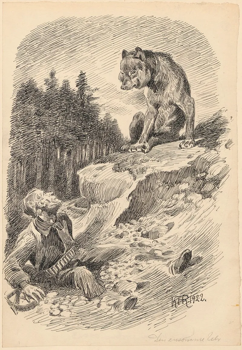 The Lone Wolf 2 by Karl Hansen Reistrup - Canvas Print