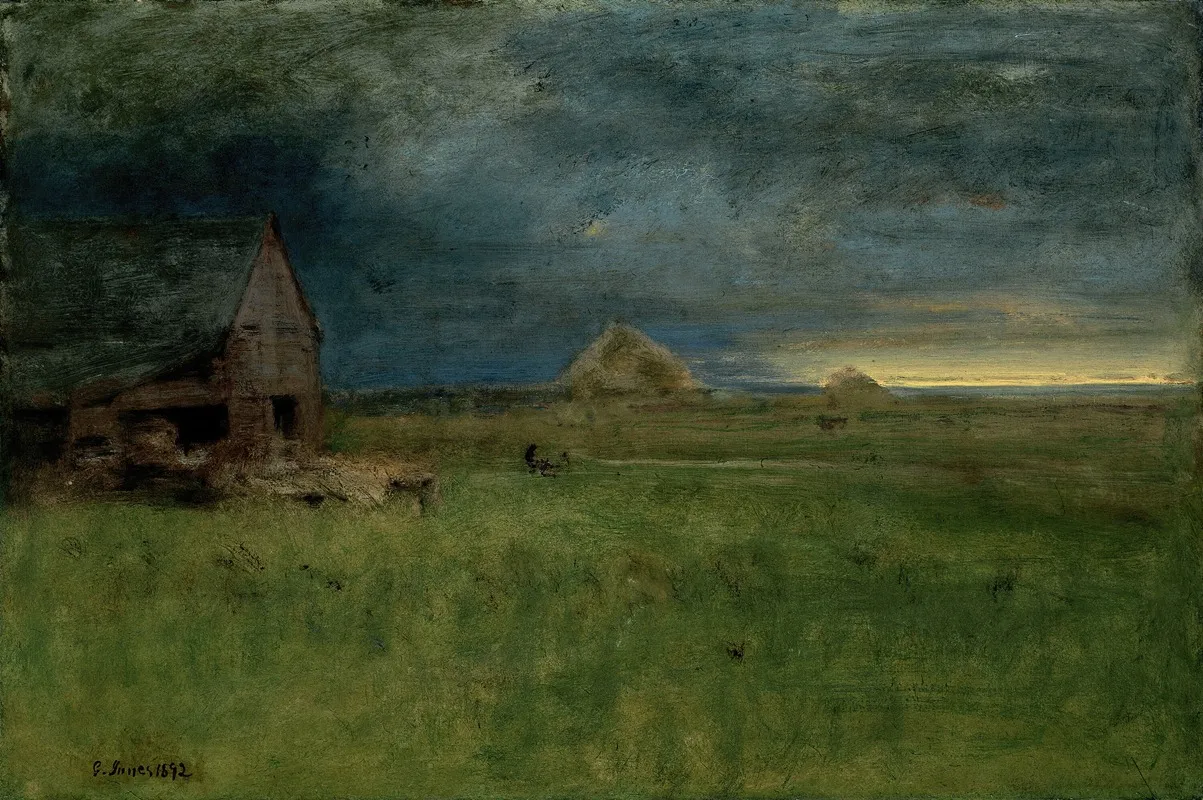 The Lonely Farm Nantucket by George Inness - Canvas Print