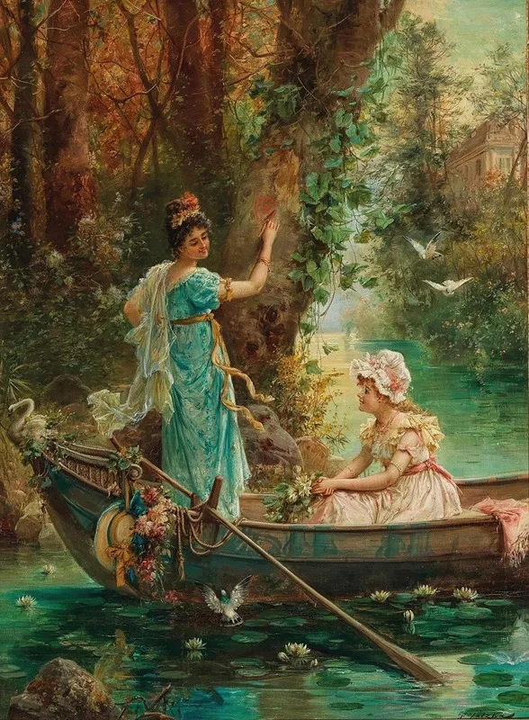 The Love Message 2 by Hans Zatzka - Canvas Print