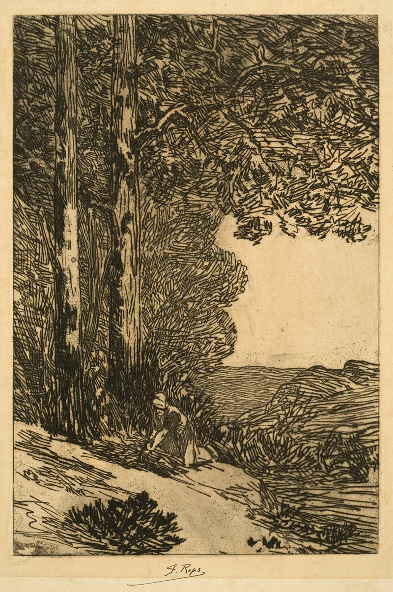 The Lumberwoman by Louis Dubois - Canvas Print