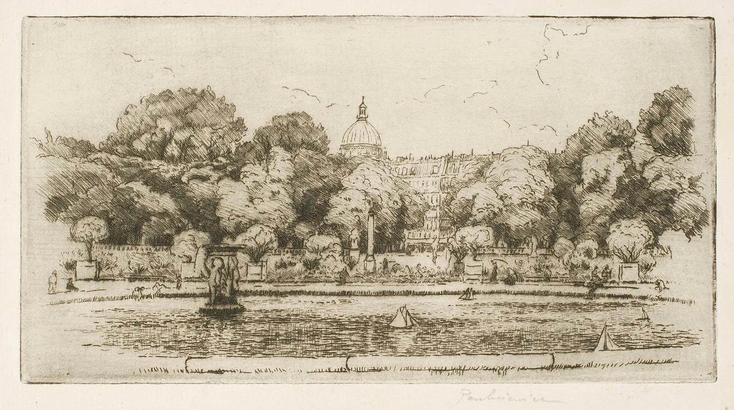 The Lusembourg Gardens In Paris