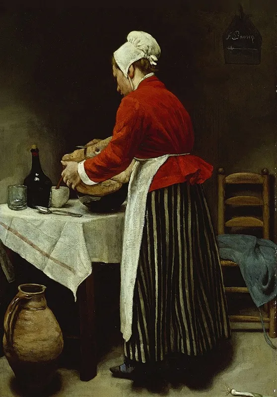 The Maid by François Bonvin - Canvas Print