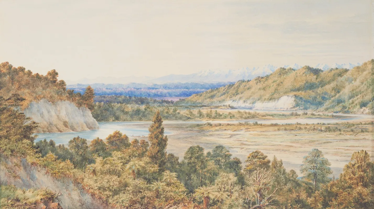 The Manawatu by Charles Decimus Barraud - Canvas Print