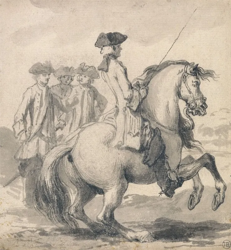 The Manege Gallop With The Right Leg Engraved As Plate 14 In Twenty Five Actions Of The Manage Horse